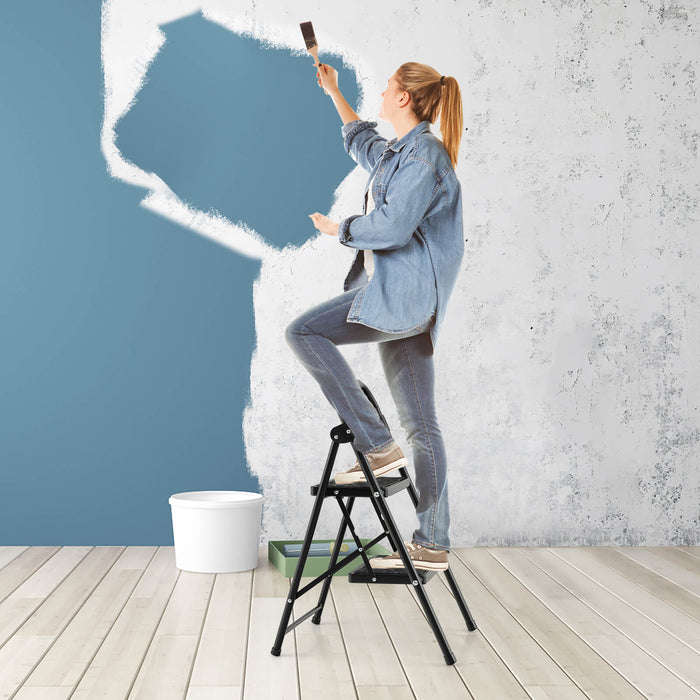 2 Step Folding Ladder with Safe Lock and Hand Grip-