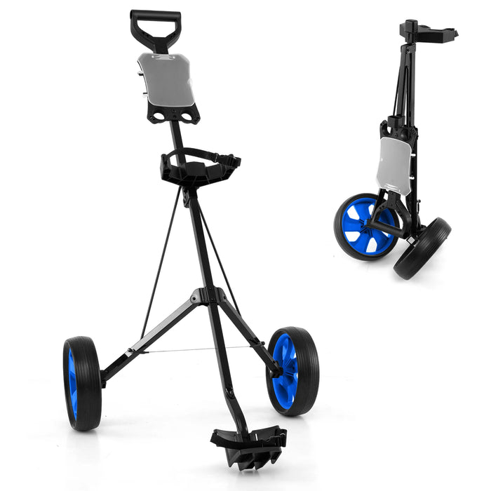 Foldable 2 Wheels Foldable Golf Cart with Scoreboard-