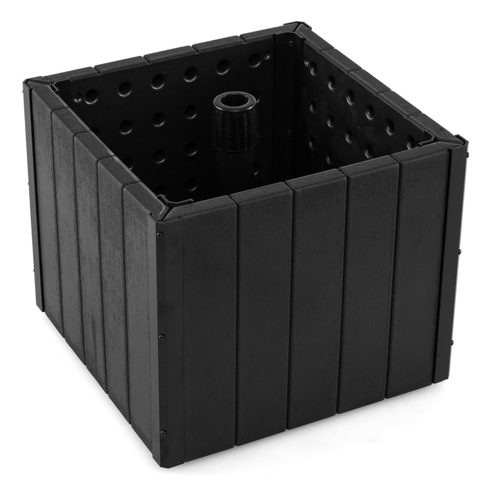 2-in-1 Outdoor Umbrella Base Planter Patio Umbrella Stand for Garden-