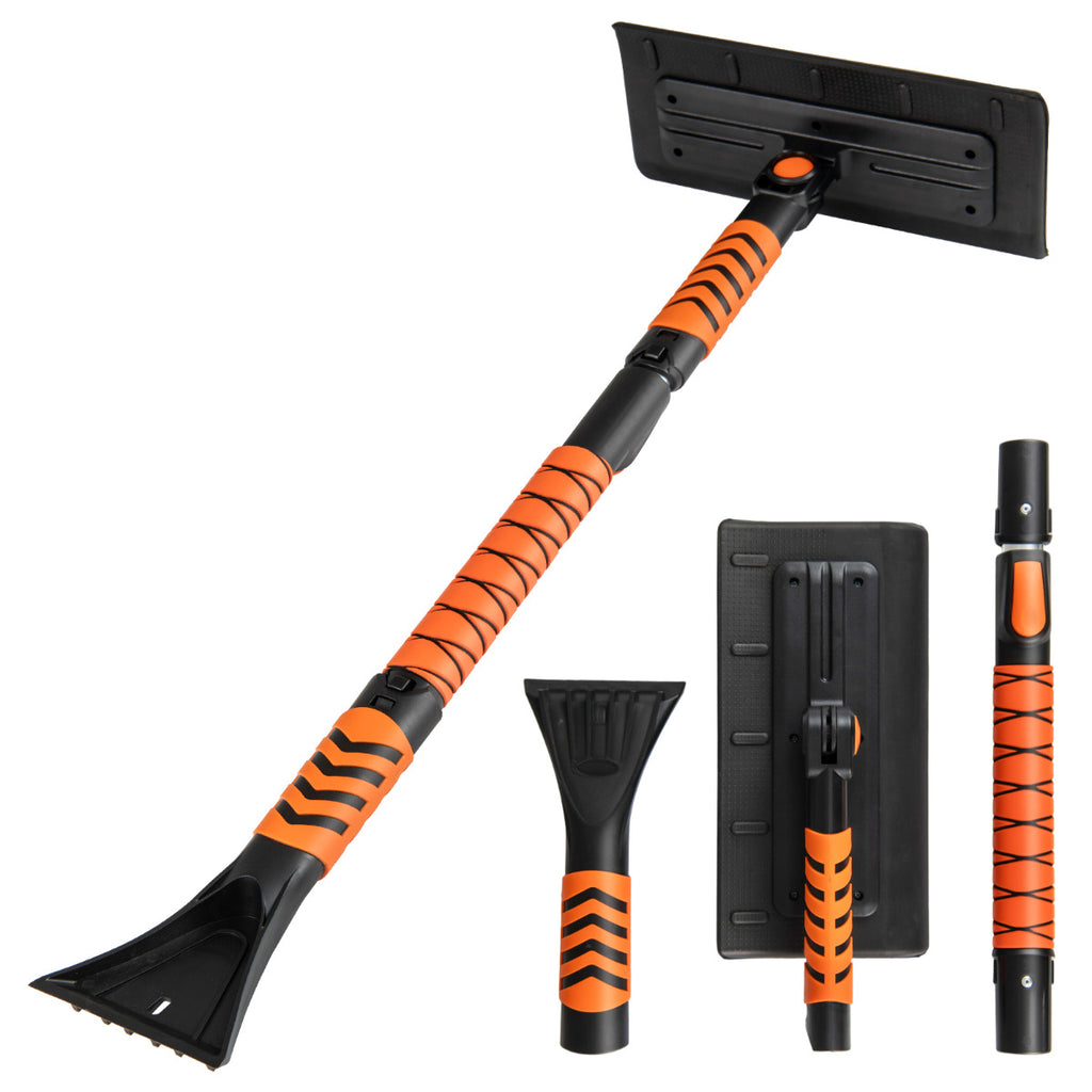 2 in 1 Extendable Snow Shovel 41” Ice Scraper-