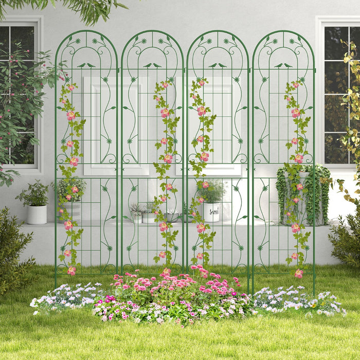 2 Pack Metal Garden Trellis for Climbing Plants Vegetables and Roses-