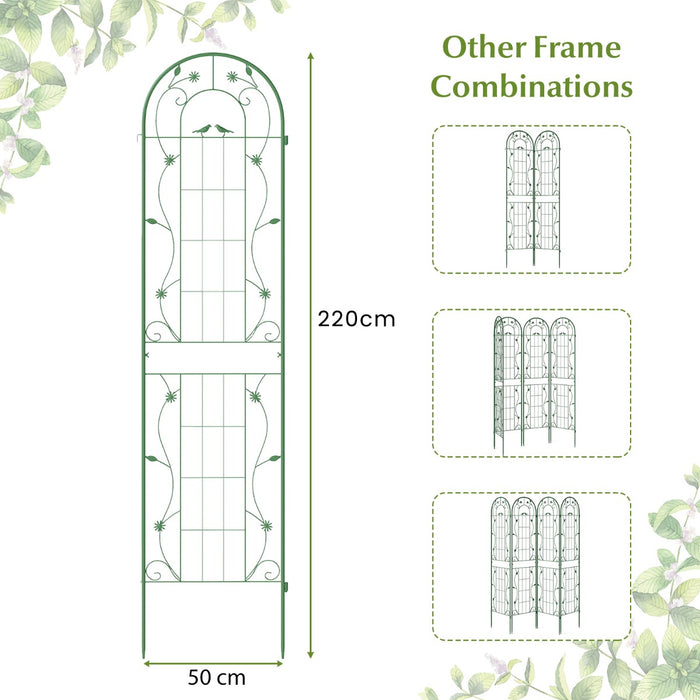 2 Pack Metal Garden Trellis for Climbing Plants Vegetables and Roses-