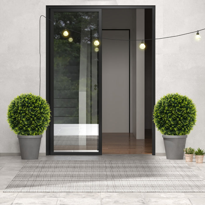 2 Pieces 55cm Artificial Plant Cedar Topiary Ball for Indoor and Outdoor-