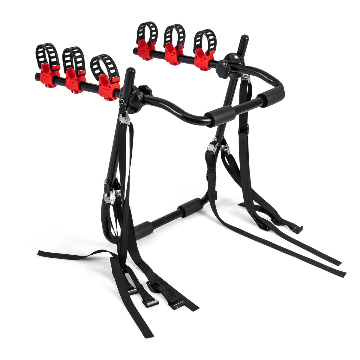 3-Bike Trunk Mount Bike Rack with Anti-Sway and Soft Padding
