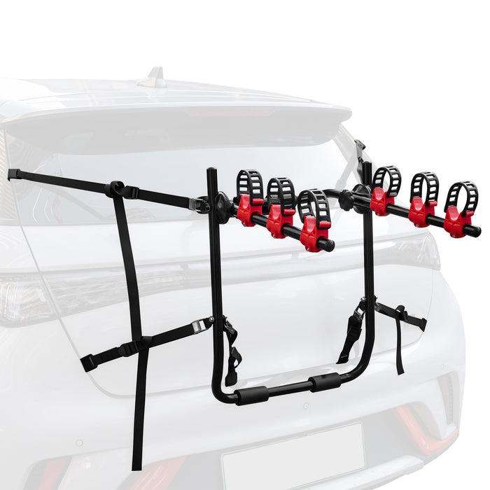 3-Bike Trunk Mount Bike Rack with Anti-Sway and Soft Padding