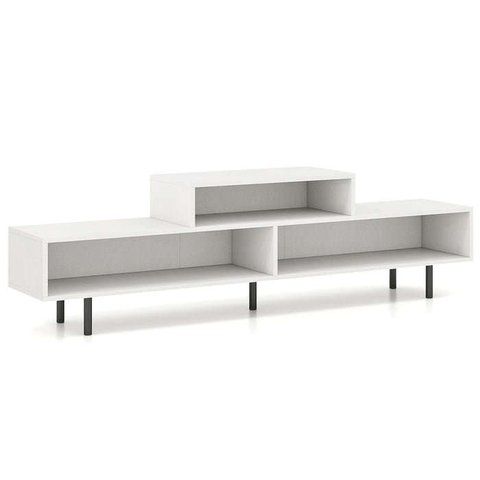 3 Cubby TV Stand Entertainment Center with Compartments-