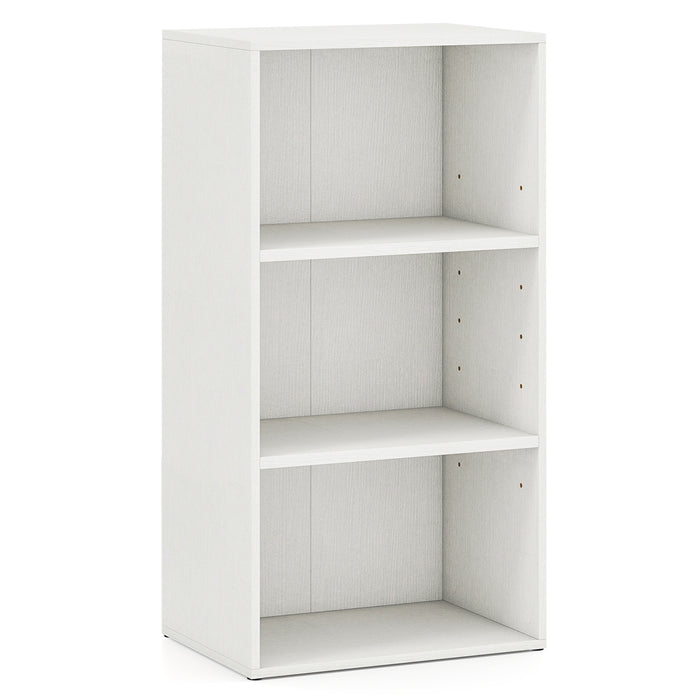 3-Cube Bookcase with 7-Position Adjustable Shelves and Anti-Toppling Kits-Natrual