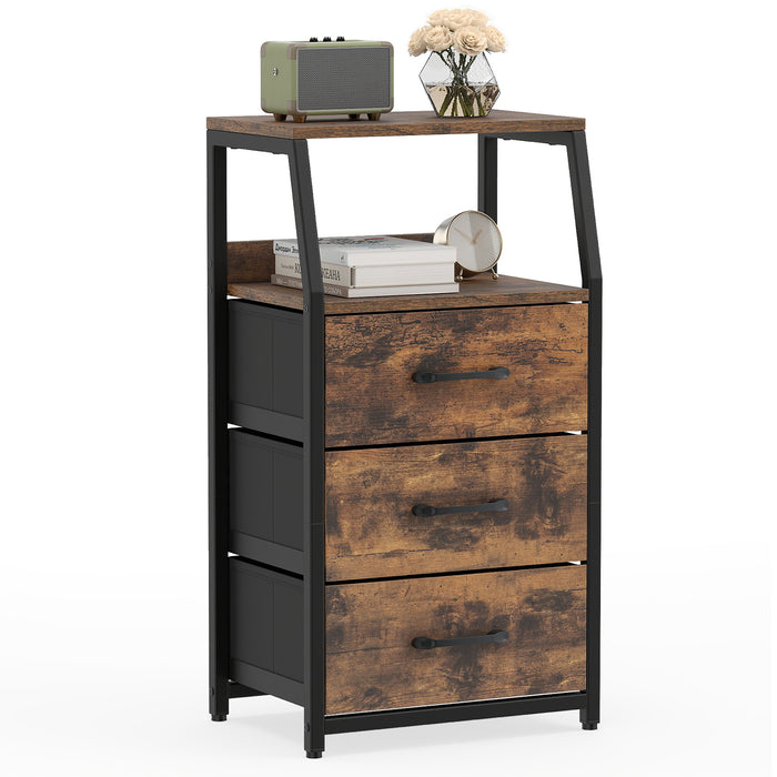3-Drawer Storage Cabinet Vertical Storage Dresser with Detachable-