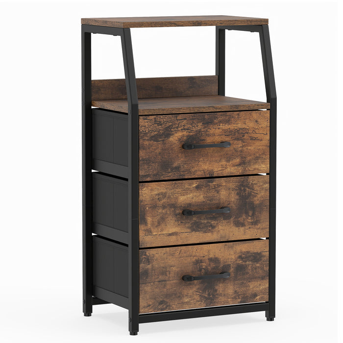 3-Drawer Storage Cabinet Vertical Storage Dresser with Detachable-
