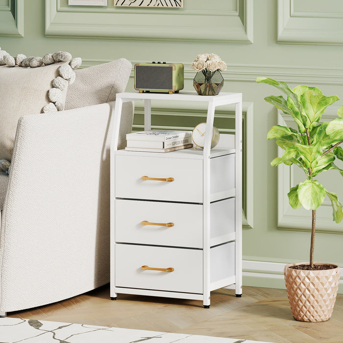 3-Drawer Storage Cabinet Vertical Storage Dresser with Detachable-