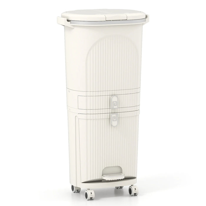 3-Layer Sorting Trash Bin with 2 Removable Buckets-