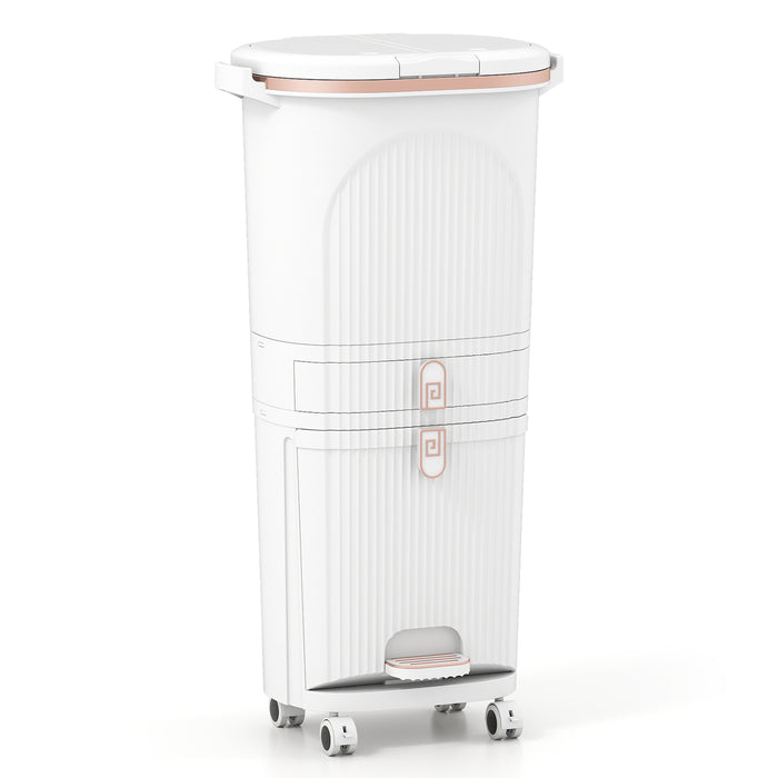 3-Layer Sorting Trash Bin with 2 Removable Buckets-