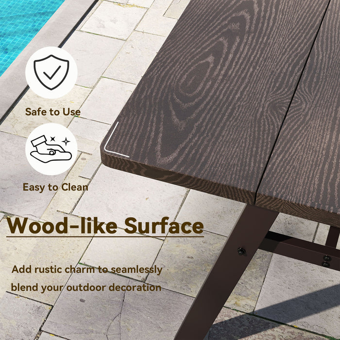 3-Person Outdoor Bench Set of 2 with 360 kg Bearing Capacity-