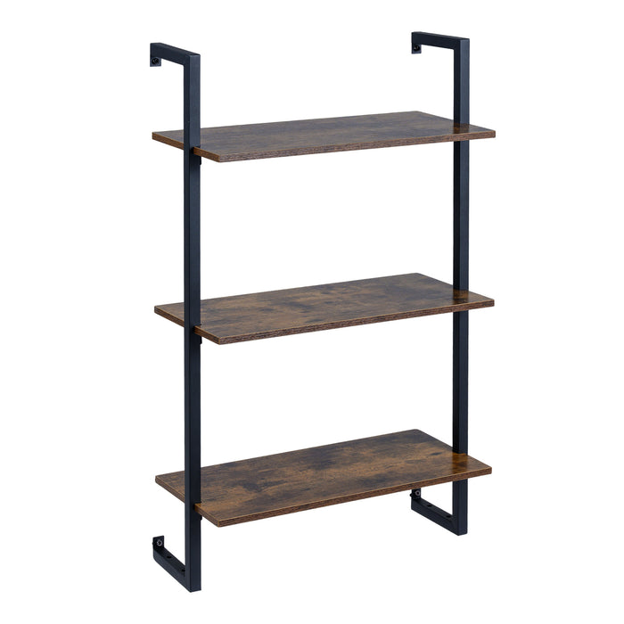 3-Tier Floating Shelf Wall Hanging Display Storage Rack for Living Room-White