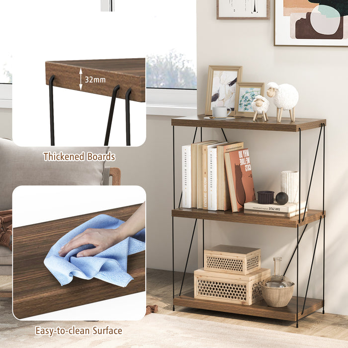 3-Tier Multipurpose Display Rack with Metal Frame for Home Office