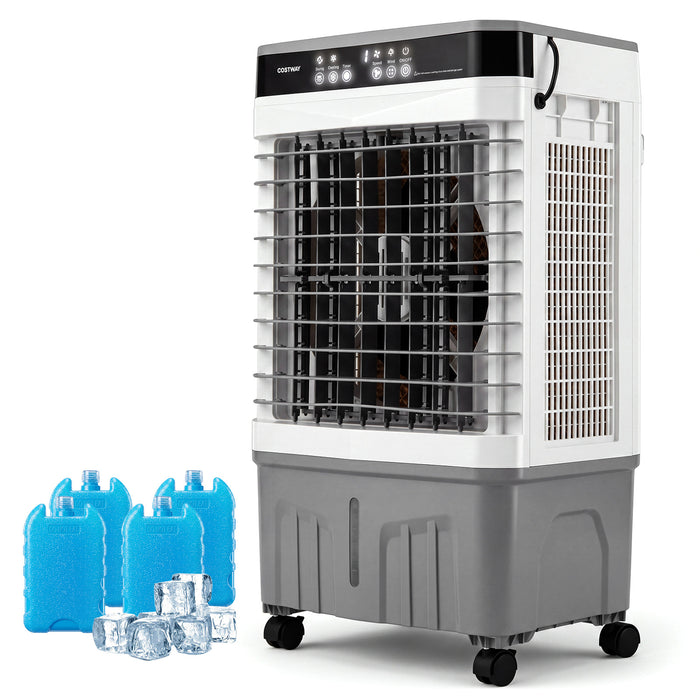 3-in-1 Evaporative Air Cooler with 15L Water Tank and 3 Speeds-