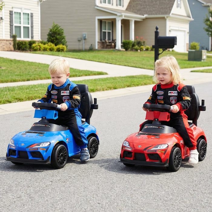 3-in-1 Push Car for Toddlers Toyota Licensed Sliding Car with Handle and Music-