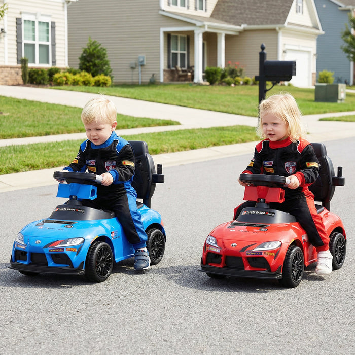 3-in-1 Push Car for Toddlers Toyota Licensed Sliding Car with Handle and Music-