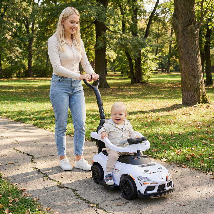 3-in-1 Push Car for Toddlers Toyota Licensed Sliding Car with Handle and Music-