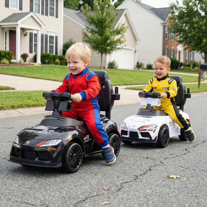 3-in-1 Push Car for Toddlers Toyota Licensed Sliding Car with Handle and Music-