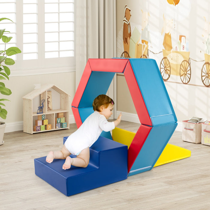 3-Piece Baby Foam Climbing Blocks Indoor Climb and Crawl Activity Play Set-
