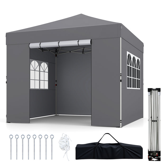 3 x 3 m Pop Up Canopy with 4 Sidewalls and Adjustable Height-