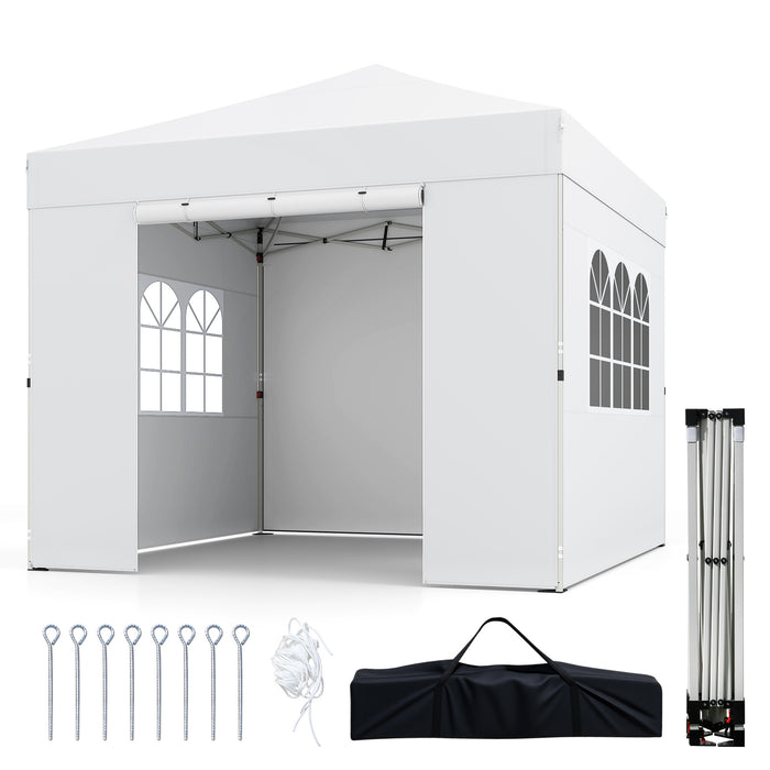 3 x 3 m Pop Up Canopy with 4 Sidewalls and Adjustable Height-