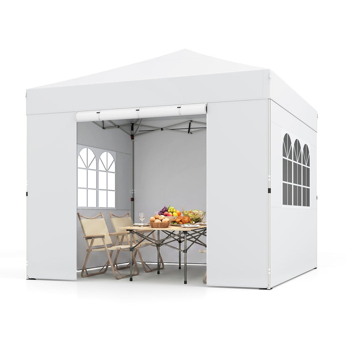 3 x 3 m Pop Up Canopy with 4 Sidewalls and Adjustable Height-