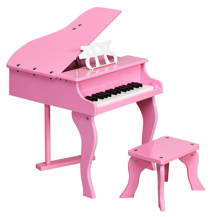30-Key Kids Toy Mini Piano with Stool-
