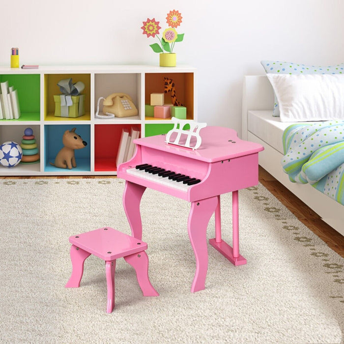 30-Key Kids Toy Mini Piano with Stool-
