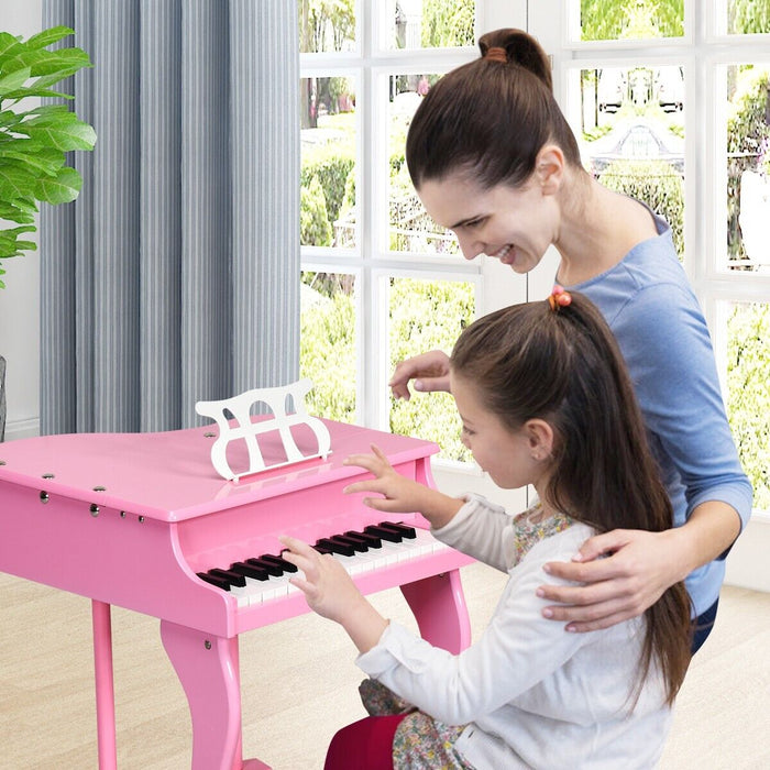 30-Key Kids Toy Mini Piano with Stool-