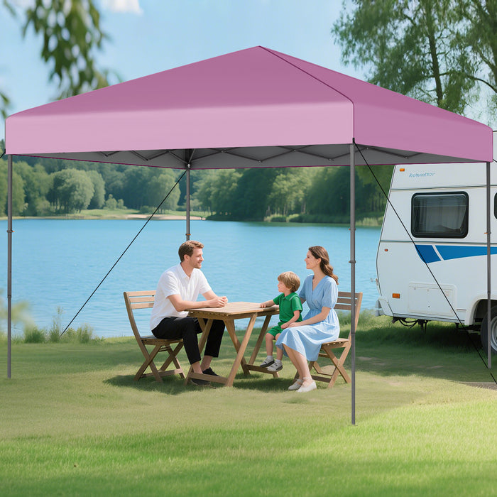 300 x 295 cm Pop up Canopy Tent with Portable Carrying Bag and Wind Ropes-