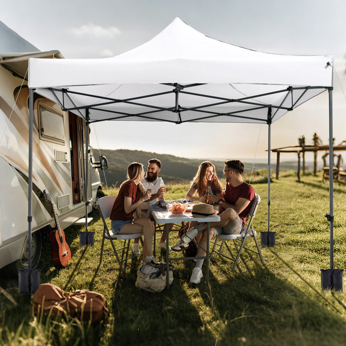 300 x 300 cm Outdoor Pop up Canopy Tent with Wheeled Bag-