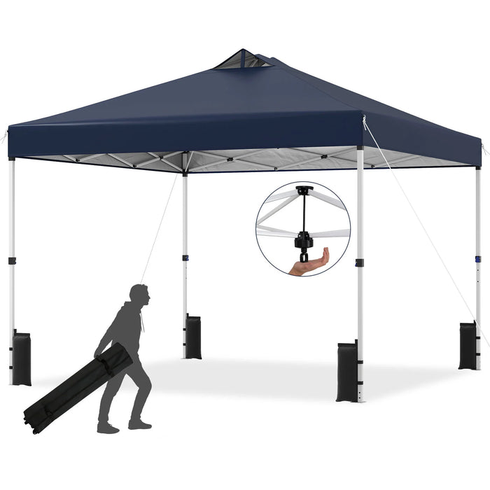 300 x 300 cm Pop up Canopy Tent 1 Person Easy Setup Gazebo Shelter with 1 Button Push-