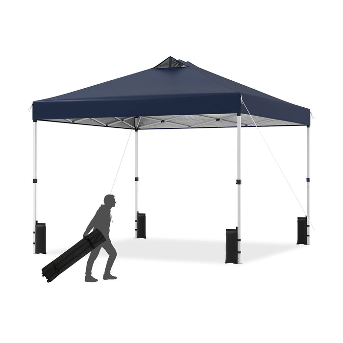 300 x 300 cm Pop up Canopy Tent 1 Person Easy Setup Gazebo Shelter with 1 Button Push-