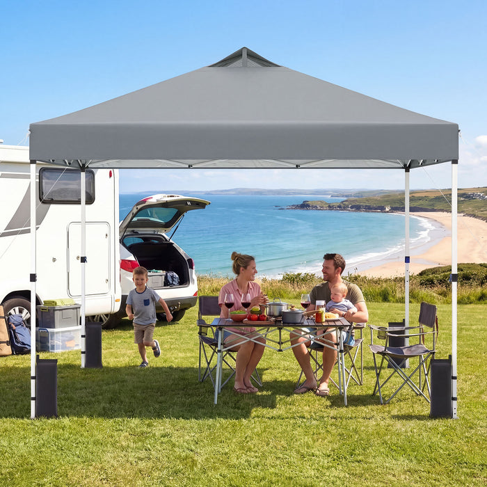 300 x 300 cm Pop up Canopy Tent 1 Person Easy Setup Gazebo Shelter with 1 Button Push-
