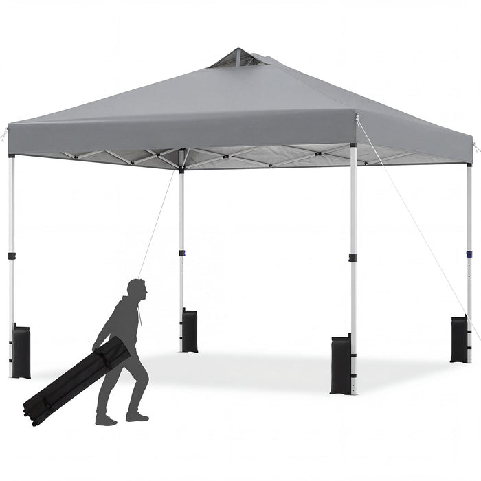 300 x 300 cm Pop up Canopy Tent 1 Person Easy Setup Gazebo Shelter with 1 Button Push-