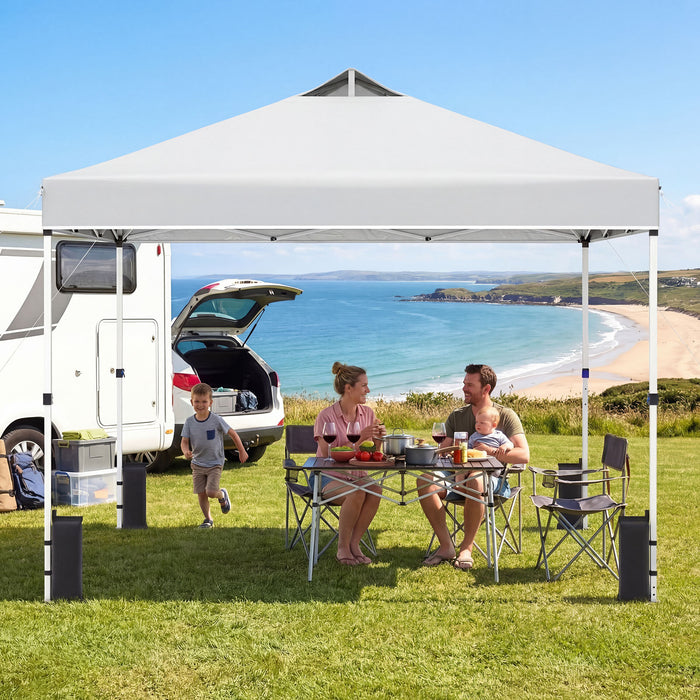 300 x 300 cm Pop up Canopy Tent 1 Person Easy Setup Gazebo Shelter with 1 Button Push-