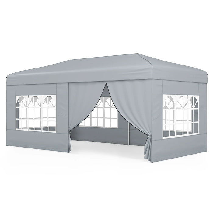 300 x 600 cm Pop up Canopy Tent with 6 Sidewalls and Wheeled Bag-