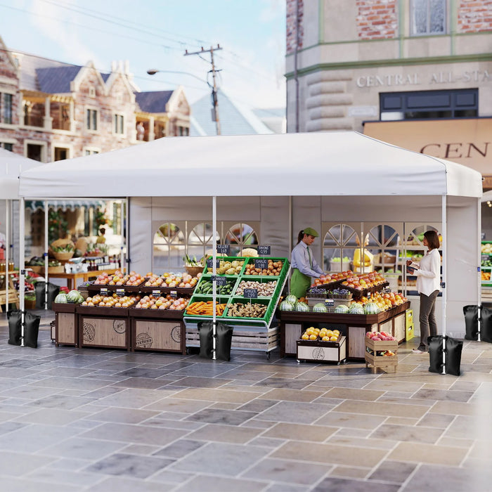 300 x 600 cm Pop up Canopy Tent with 6 Sidewalls and Wheeled Bag-