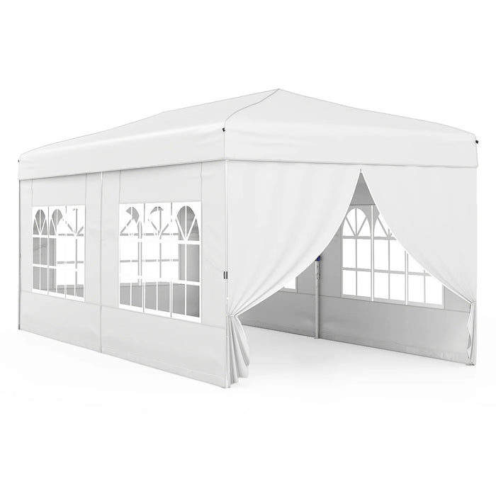 300 x 600 cm Pop up Canopy Tent with 6 Sidewalls and Wheeled Bag-