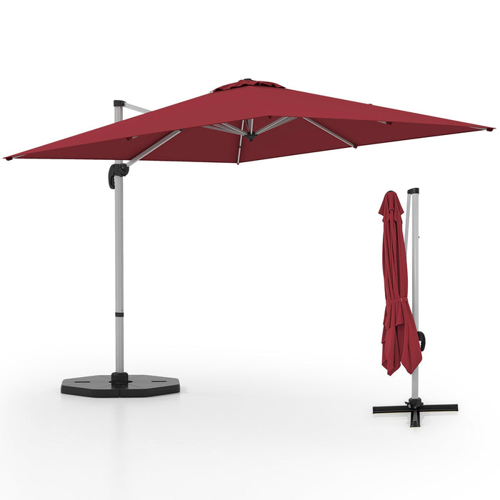 300cm Patio Cantilever Umbrella with 360° Rotation and Adjustable Tilt-