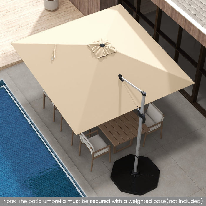 300cm Patio Cantilever Umbrella with 360° Rotation and Adjustable Tilt-
