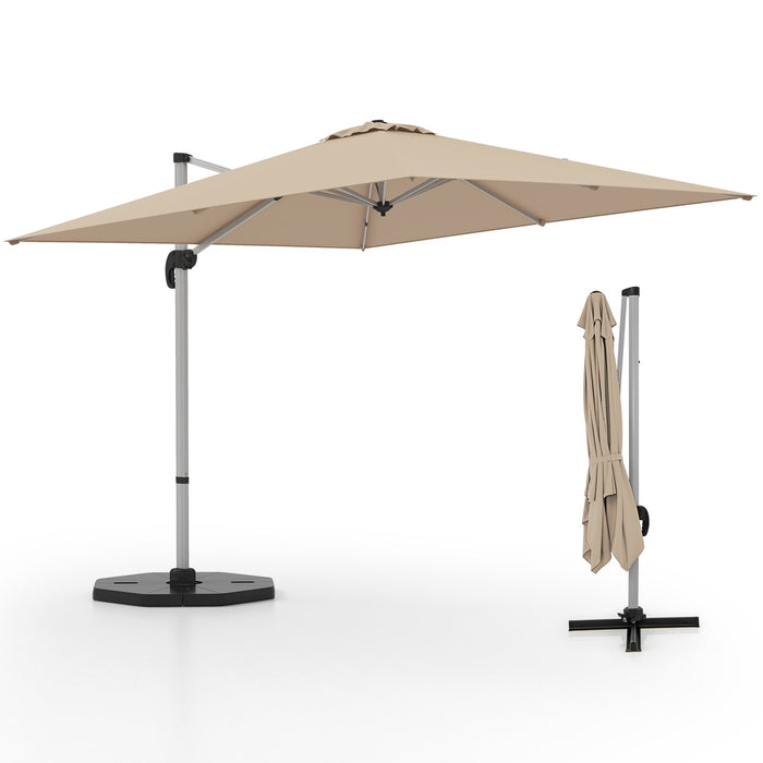 300cm Patio Cantilever Umbrella with 360° Rotation and Adjustable Tilt-