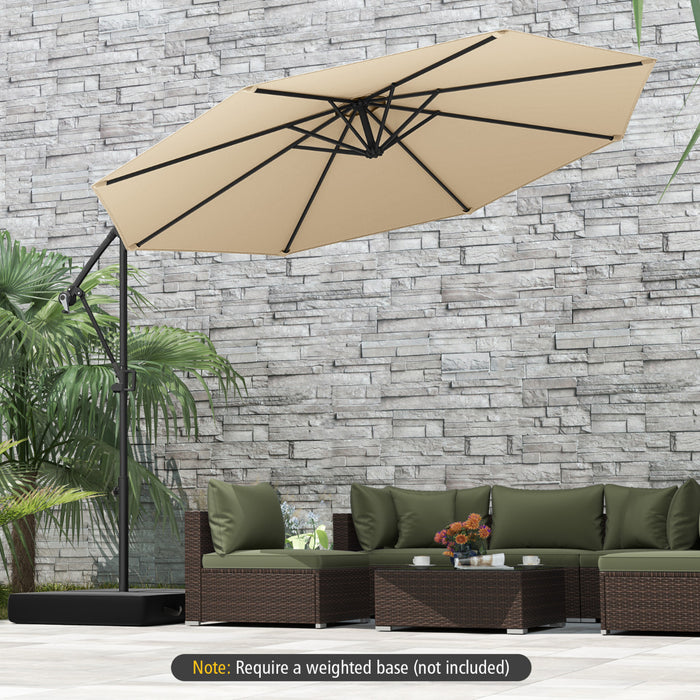 300 cm Offset Hanging Umbrella with Base-