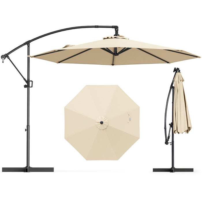 300 cm Offset Hanging Umbrella with Base-