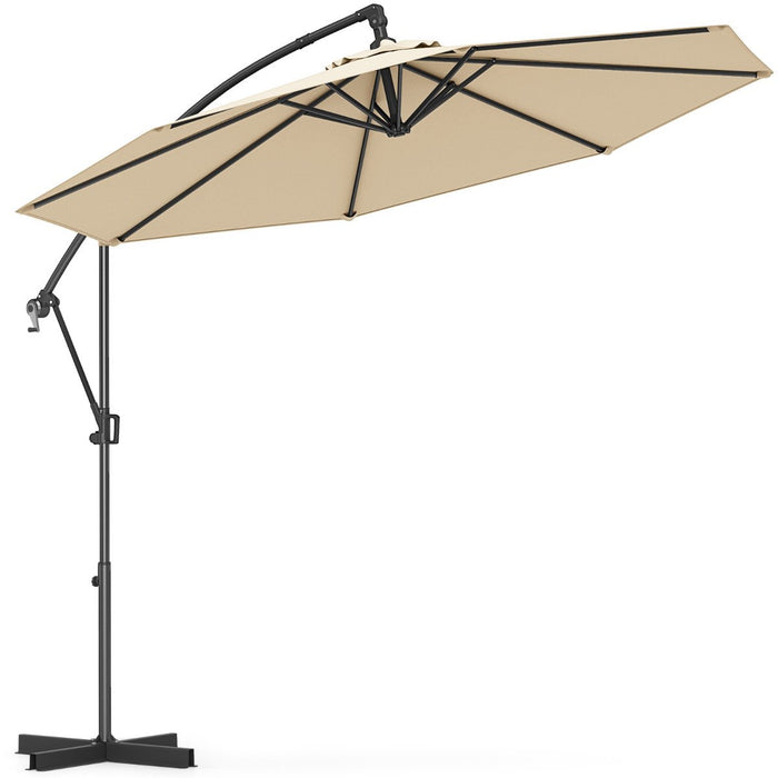 300 cm Offset Hanging Umbrella with Base-