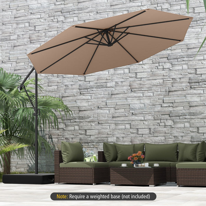 300 cm Offset Hanging Umbrella with Base-