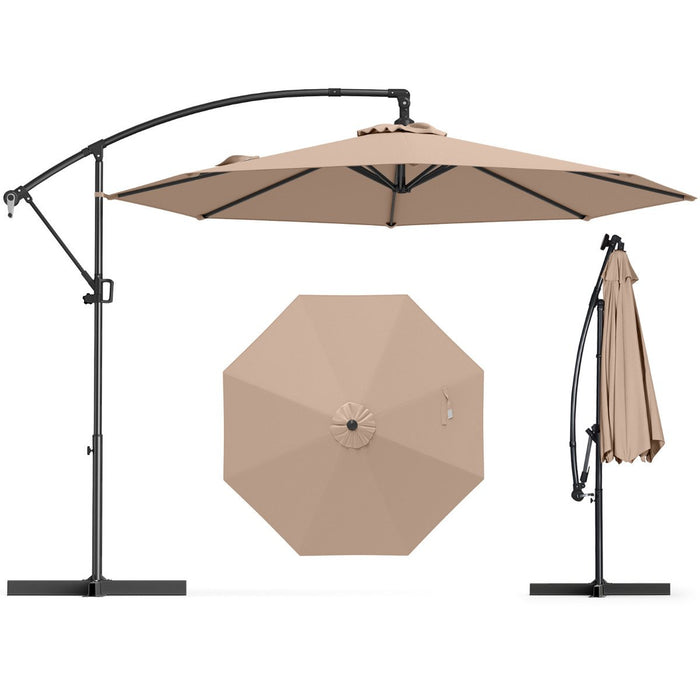 300 cm Offset Hanging Umbrella with Base-