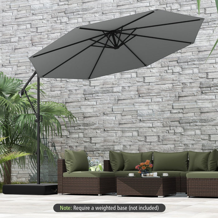300 cm Offset Hanging Umbrella with Base-